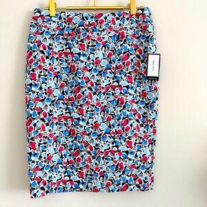 Nine West Newport Bay Pencil Skirt Candy Multi Pattern 2 NEW